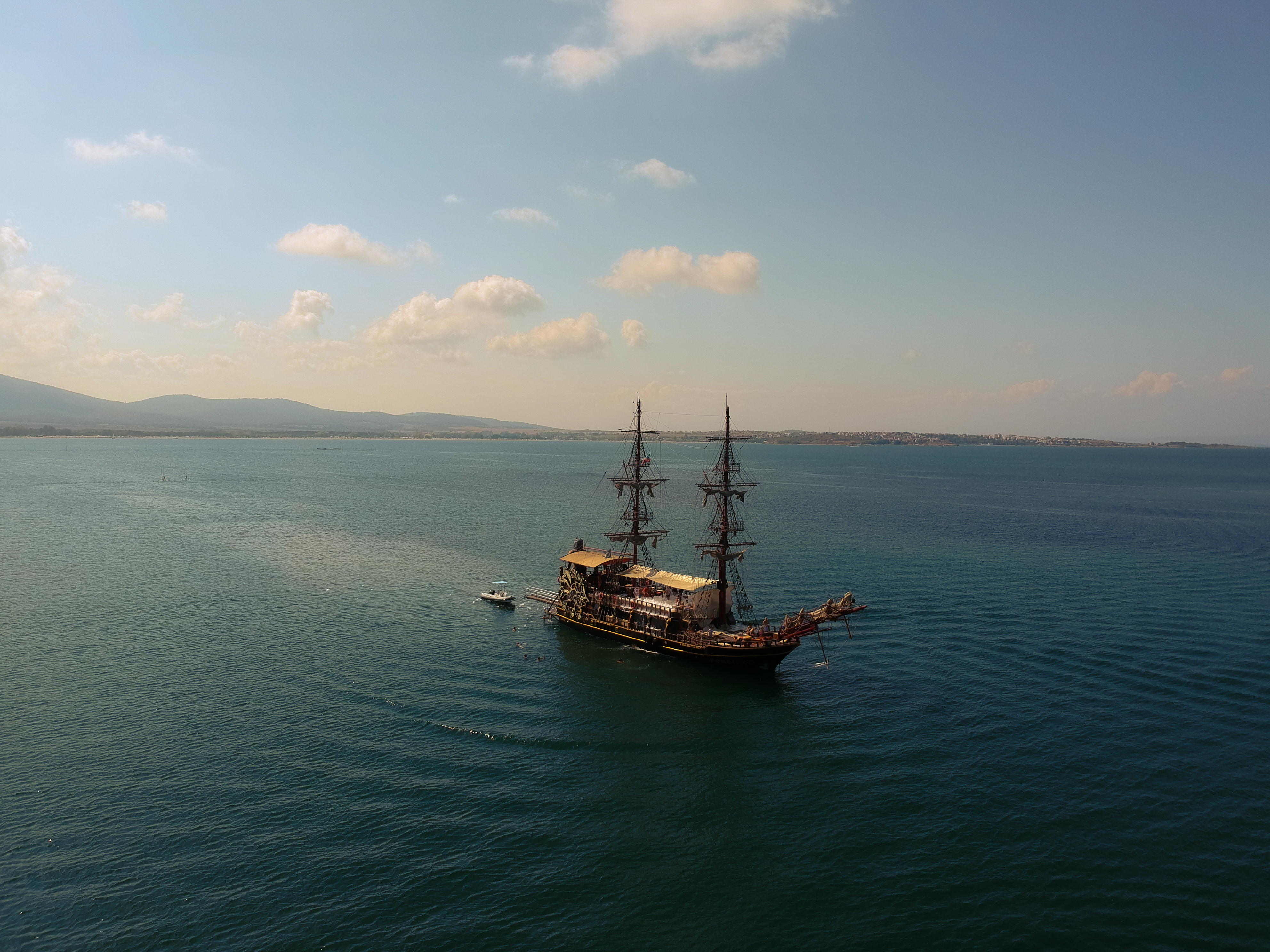 Aerial Ship In The Sea