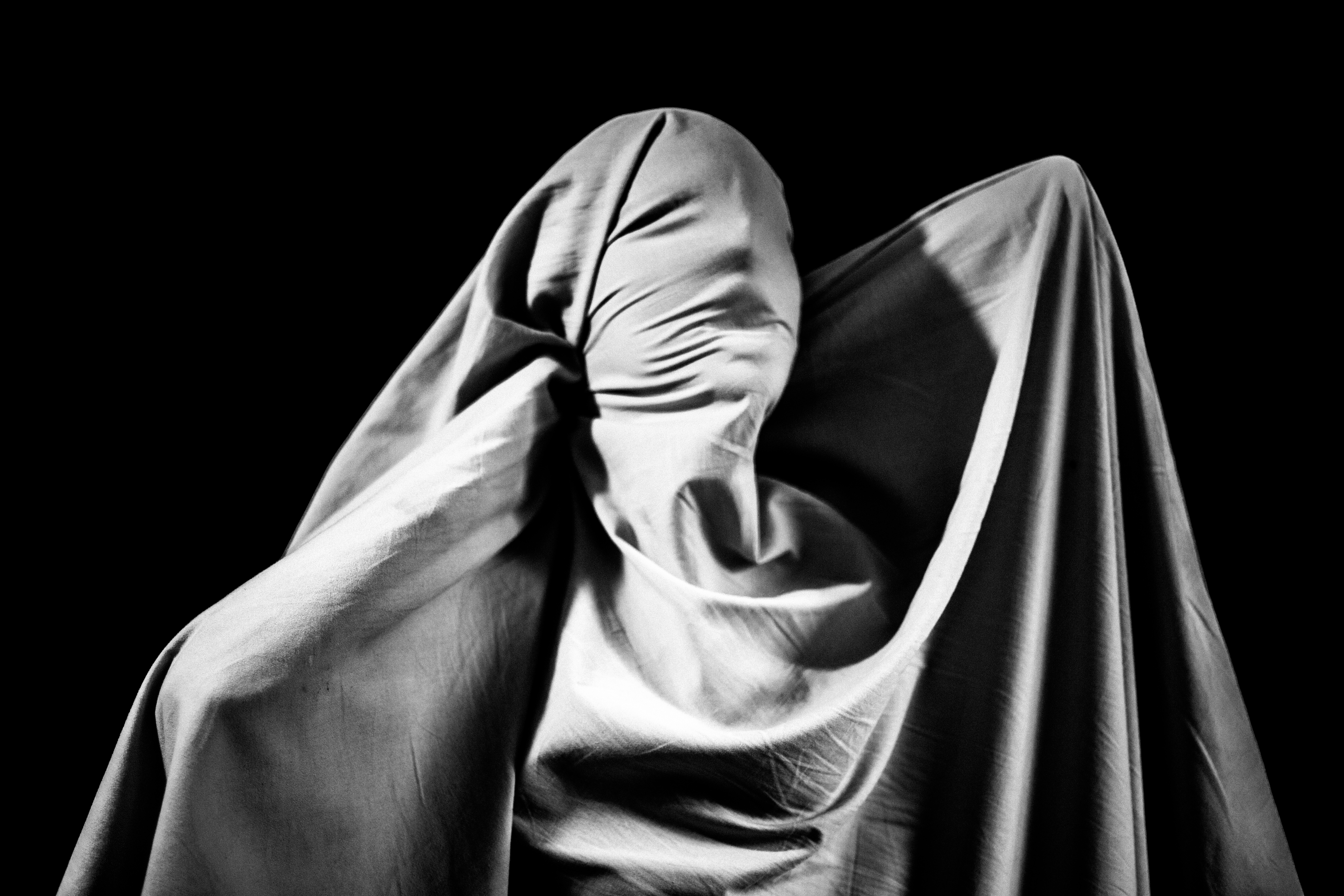 Art Black & White Silk